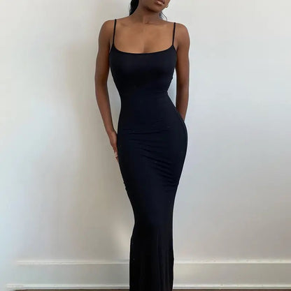 Sexy Viral Y2k Sleeveless Spaghetti Strap Bodycon Long Dress