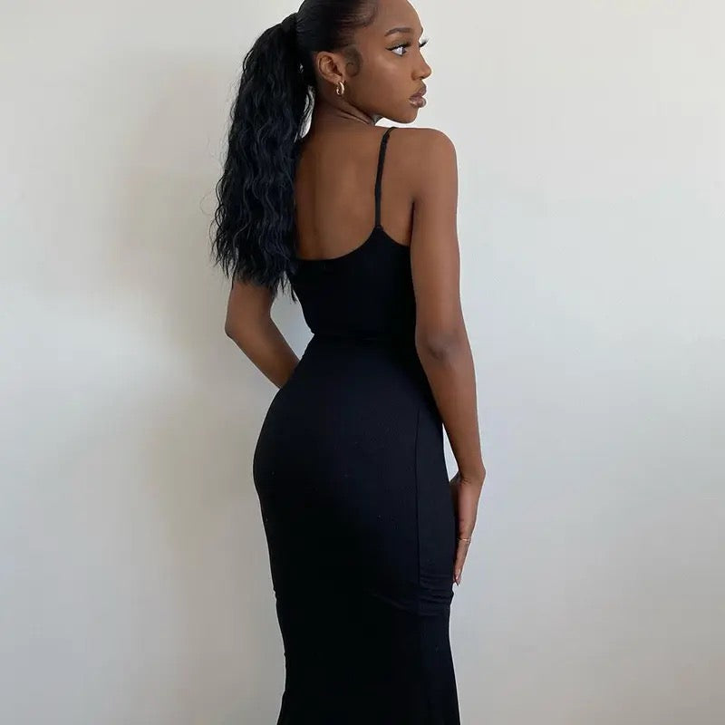 Sexy Viral Y2k Sleeveless Spaghetti Strap Bodycon Long Dress