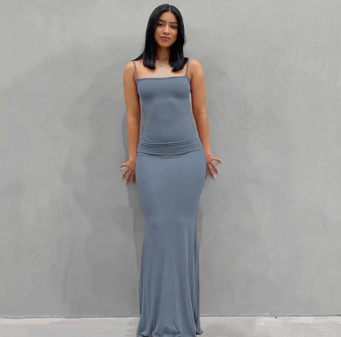 Sexy Viral Y2k Sleeveless Spaghetti Strap Bodycon Long Dress